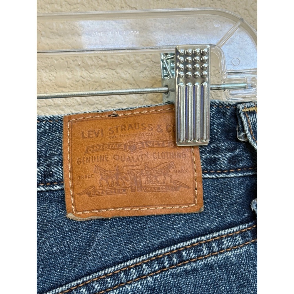 Levis Ribcage Wide Leg Jeans High Rise Medium Wash Blue Denim W26 - Picture 7 of 9